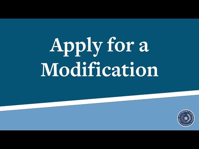 Child Support Modification Process