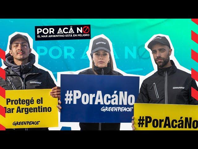 POR ACÁ NO  Chino Darín, Natalie Pérez y Diego Poggi se suman a la defensa del Mar Argentino.