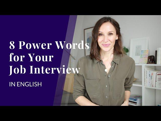 8 Power Words for Your Job Interview in English