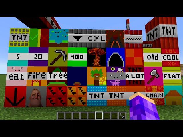 Minecraft: MEGA TNT MOD All Tier 1 Tnts (41+ TNT Explosions) in one video