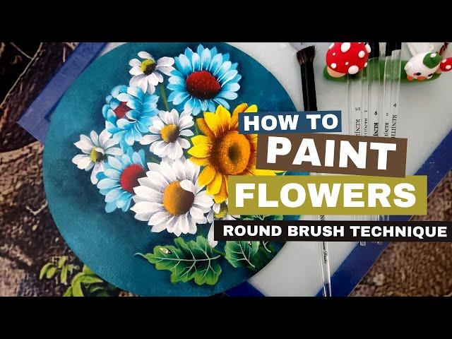 EASY PAINTING IDEA FOR PERFECT FLOWERS || Useful painting video || acrylic painting tutorial