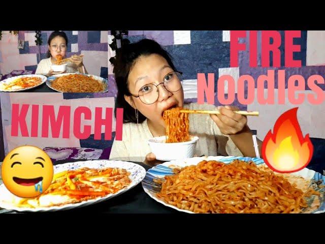 FIRE NOODLES With KIMCHI | MUKBANG EATING SHOW | -- Jasmine Cinzah