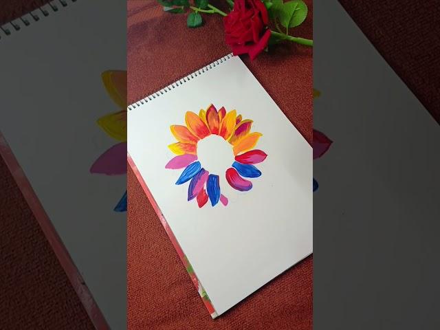 Beautiful flower/ acrylic painting/for beginners/ytshort/viral