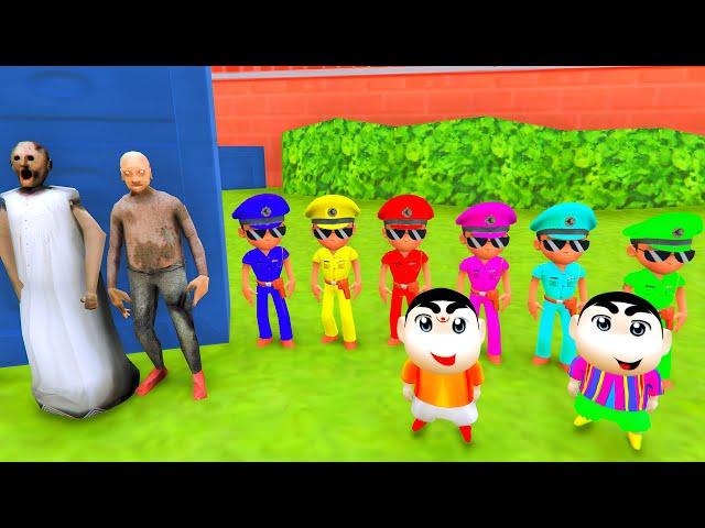 Granny & GrandPa Hide And Seek Challenge With Chota Little Singham and Shinchan