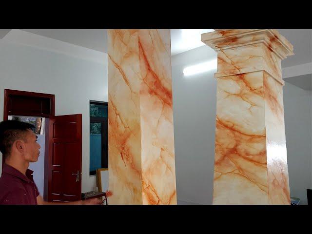 Amazing techniques Fake Stone Paint Marble, Artificial marble design | Vẽ và sơn giả đá cẩm thạch