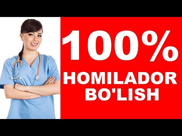 100% HOMILADOR BO'LISH / 100% ХОМИЛАДОР БУЛИШ