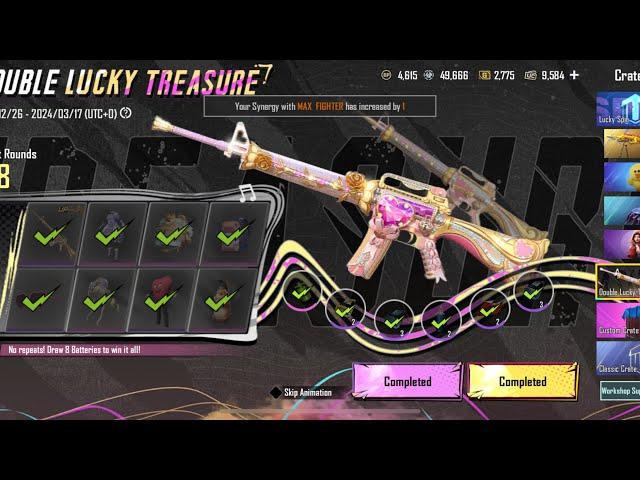 Double Lucky treasure | upgraded M16A4 Gun skin |#pubg #bgmi