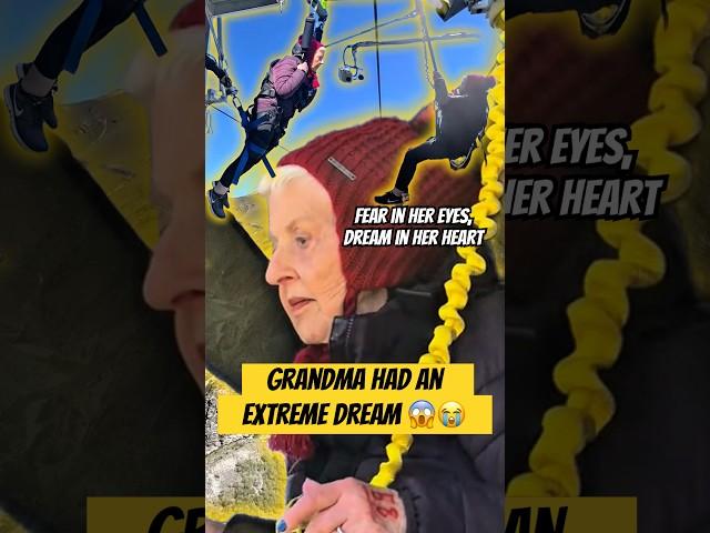 Fear in Her Eyes, Dream in Her Heart #grandma #bungeejumping #dream #extreme #extremesports #shorts