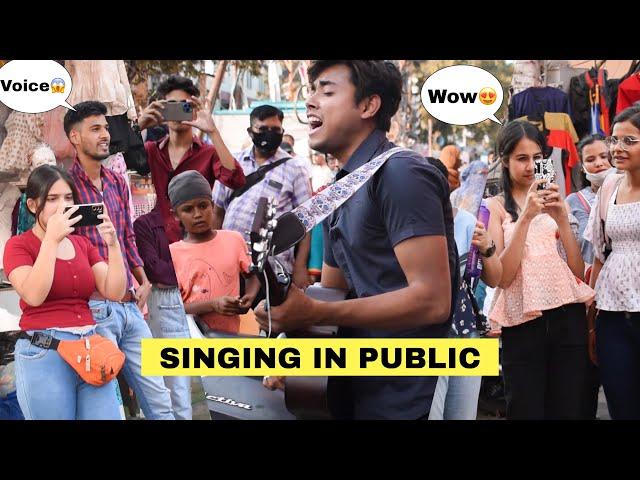 Singing Hindi Bollywood Songs In Public | Shocking Girls Reactions | Street Prank Video | Jhopdi K