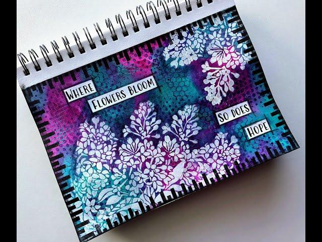 Mixed Media Art Journal Tutorial- DIY Mark Makers and a New Way to Use Stencils