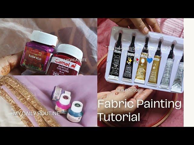 fabric painting  | fabric painting on clothes  | fabric painting for beginners