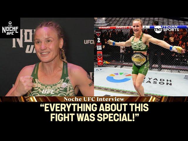 Valentina Shevchenko reacts to winning back her Flyweight title at #UFC306 