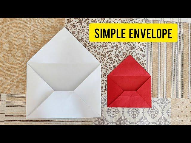 Easy Origami Envelope Tutorial / Envelope Making With Paper [NO Glue Tape and Scissors]