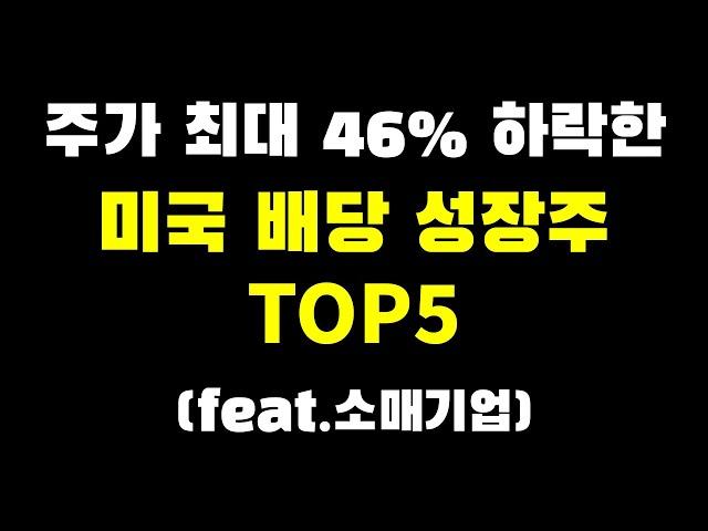 주가 최대 46% 하락한 미국 배당 성장 소매기업 TOP5