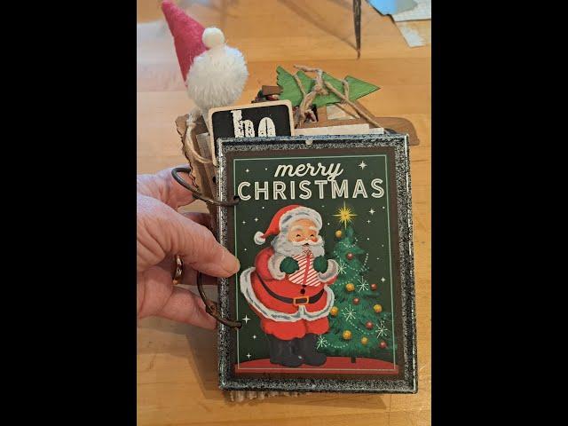 Christmas junk journal flip through  Merry Christmas Ring Bound Junk Journal (Sold-Thank you)