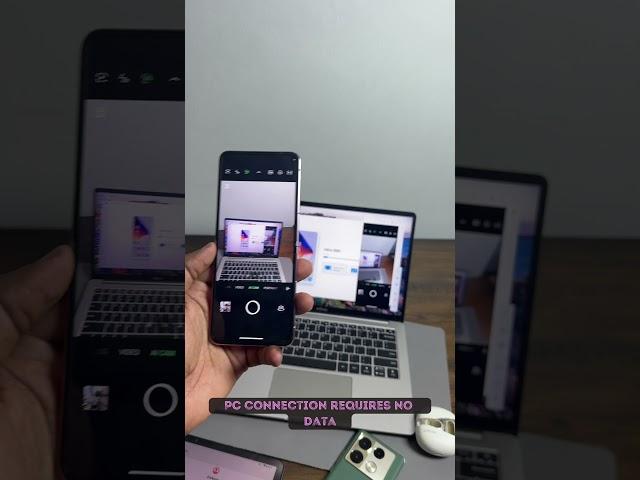 Three Finger Swipe to Mirror Phone to Laptop