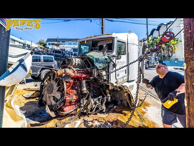 Dump Truck Crash in Hollywood Destroys EVERYTHING in its Path!