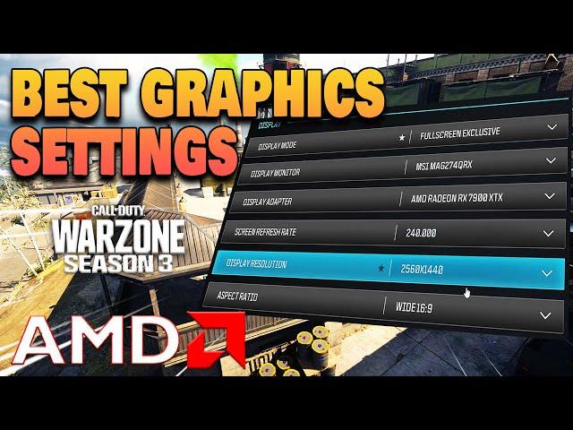 Best AMD Raedeon Graphic Settings For Wazone Season 3  (MAX FPS & Visability)