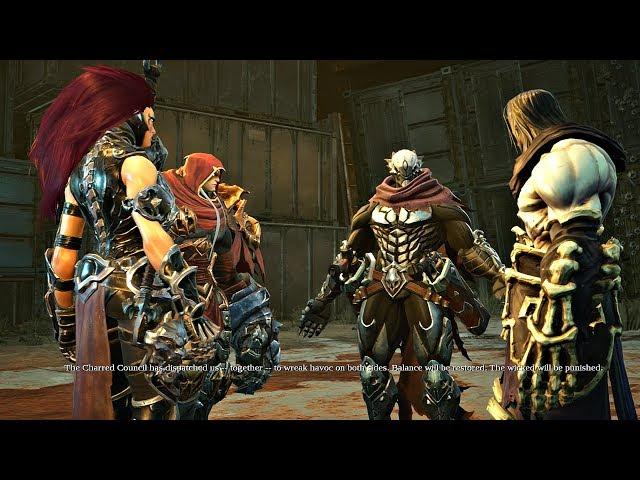 Darksiders 3 - All 4 Horsemen Meeting Cutscene (Darksiders 2018) PS4 Pro