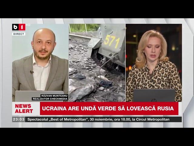 UCRAINA ARE UNDĂ VERDE SĂ LOVEASCĂ RUSIA. „CADOUL” LUI BIDEN PENTRU PUTIN. Știri B1TV_17 nov. 2024