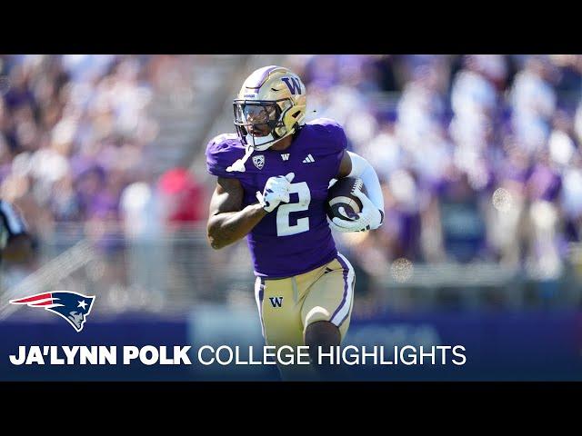 Ja'Lynn Polk College Highlights, Washington, WR | New England Patriots 2024 NFL Draft Pick