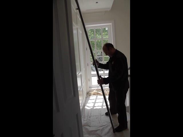 Andrew Nebbett Designs Bespoke Rolling Retractable Wardrobe Ladder Solution