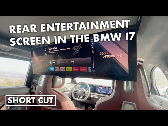 The rear entertainment screen in the BMW i7 is INSANE!