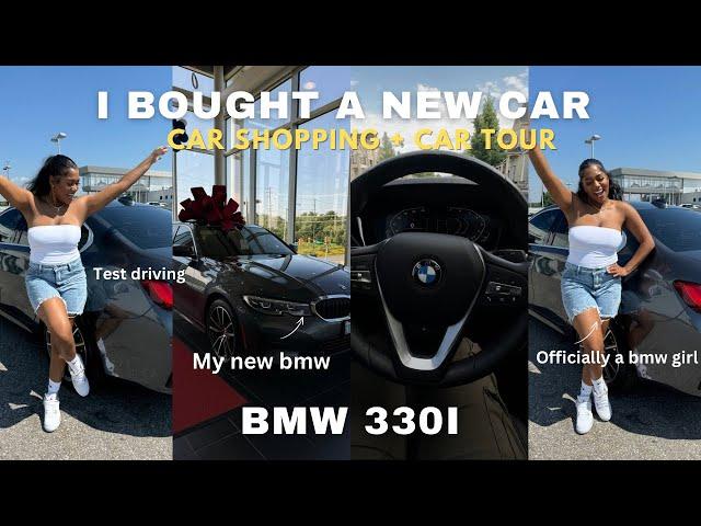 I BOUGHT A NEW CAR!! | BMW 330I | car shopping + car tour vlog