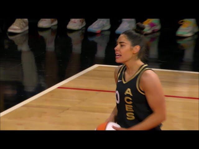  Kelsey Plum STARES DOWN Lexie Hull After Off-Hand Shove | Las Vegas Aces vs Indiana Fever