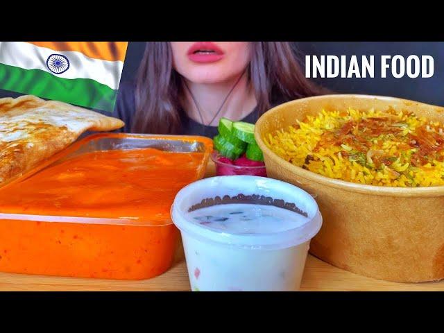 INDIAN FOOD | CHICKEN BIRYANI + BUTTER CHICKEN | MUKBANG ASMR | EATING SOUNDS #shorts