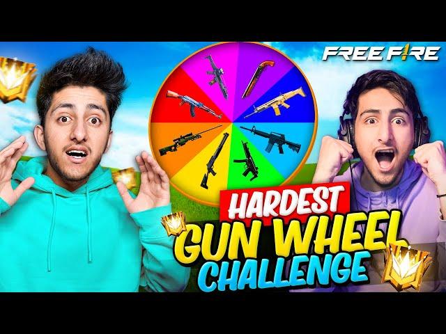 Wheel Chose My Gun For 1 Vs 1  Crazy Challenge Who Will Win - Garena Free Fire