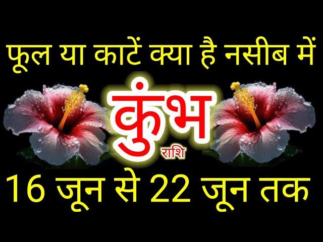 कुंभ राशि 🪐 16 जून से 22 जून तक, फूल या काटें क्या है नसीब में #June2025.#moonsign #aquarius