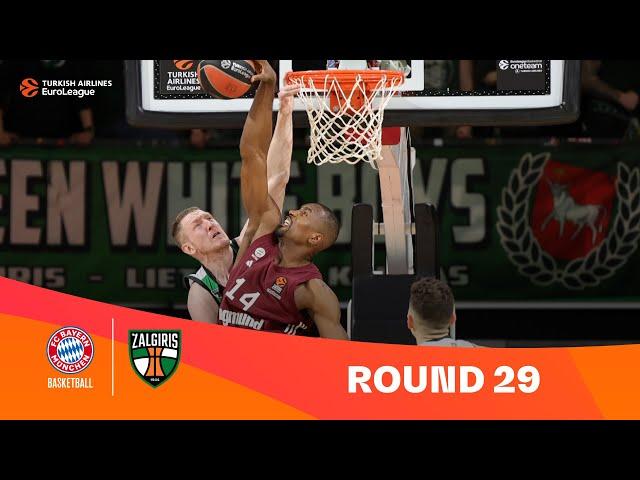 FC Bayern Munich-Zalgiris Kaunas | Round 29 Highlights | 2023-24 Turkish Airlines EuroLeague