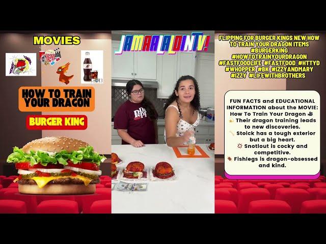 #MOVIE How To Train Your Dragon ⁨BURGER KING Flipping For Burger King's NEW HTTYD Items #tiktok