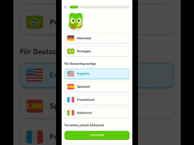 Duolingo Select English Language