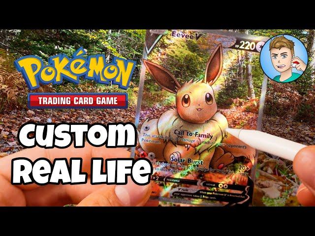 Making CUSTOM Pokémon Cards in REAL LIFE! - A Pokémon Adventure!