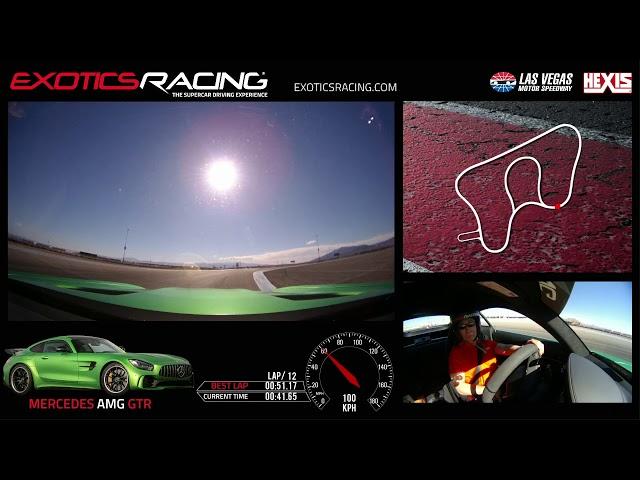 Drive the Mercedes AMG GTR Hard - Exotics Racing Las Vegas. Best Lap Time 51.17