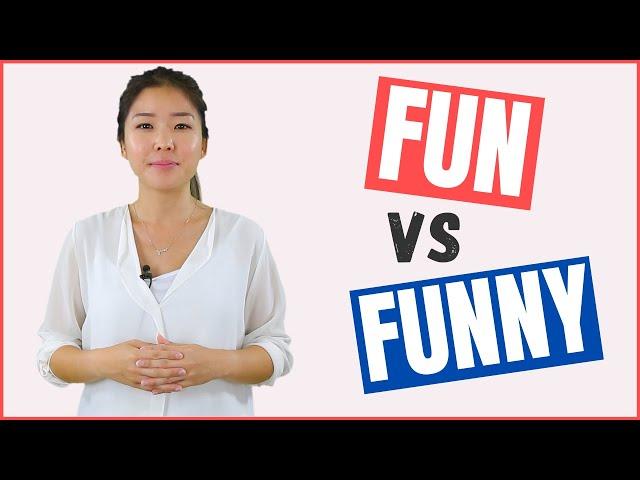 FUN vs FUNNY Difference, Meaning, Example Sentences | Learn English Vocabulary