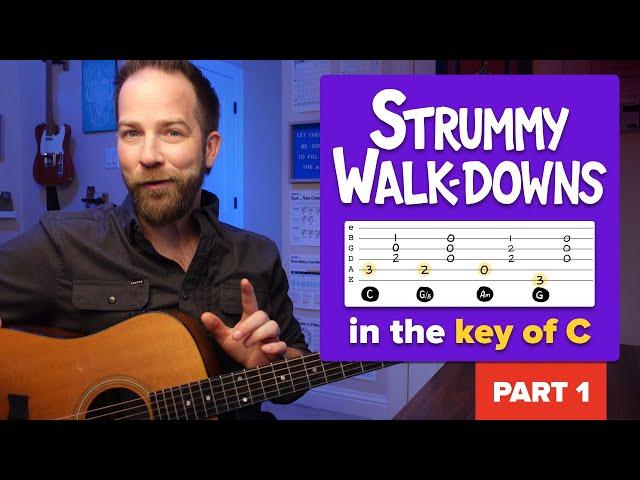Use This Trick to Add Strumming to your Walk-Downs (Key of C)