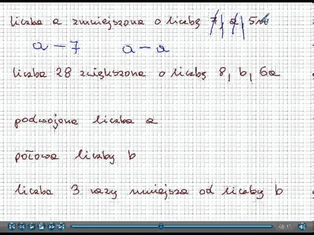 Co to jest wyrażenie algebraiczne - zapisywanie i odczytywanie - Matematyka S.P. i Gimnazjum