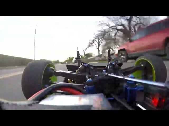 Hobao 1/8 Gtp2e /DM1e  hybrid onboard camera testing Losi Street treads on 14.8v Feb 2020