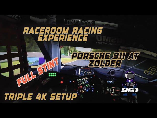 Porsche 911 at ZOLDER on RACEROOM RACING EXPERIENCE Shot with DJI Osmos Action Pro 5 BETA RECORDING