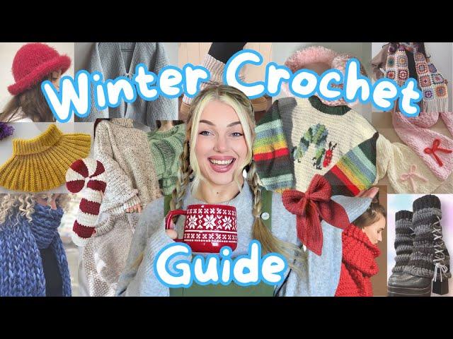 Crochet Winter Pattern Inspo Ideas 2024 - cozy wearables & some beginner knit items