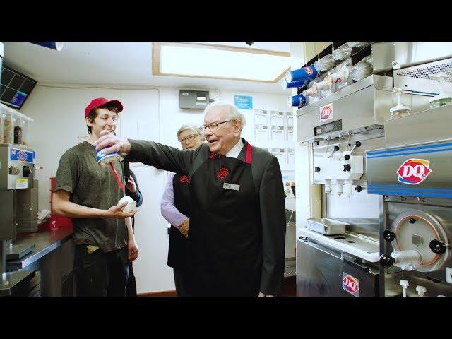 Bill Gates and Warren Buffett pick up a shift at Dairy Queen