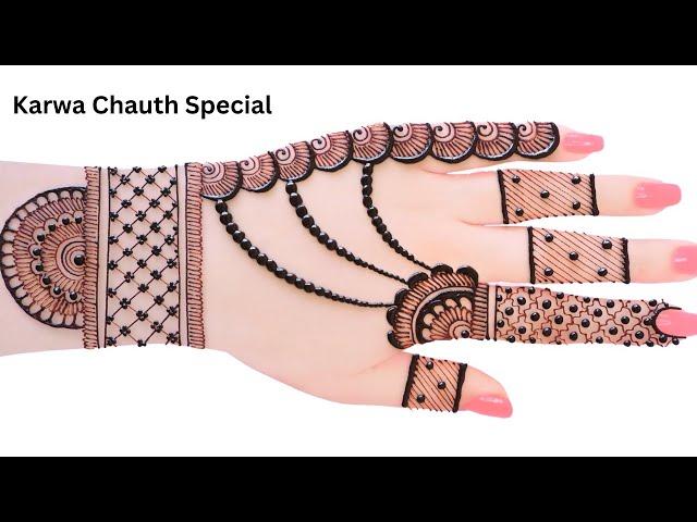 scrolling henna Mehndi Designs | Karwa chauth ki mehandi designs | Simple Mehndi Design | #Mehndi