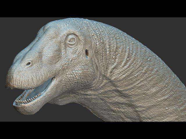 Alamosaurus skin digital sculpt complete