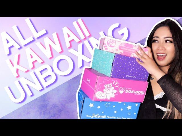 Unboxing ALL Kawaii Subscription Boxes  Kawaii Box, Doki Doki Crate, Yume Twins, SoKawaii 