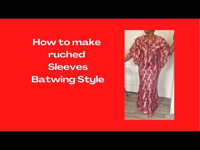 How to make a batwing Style with ruched sleeves |easy diy@stylewithOma