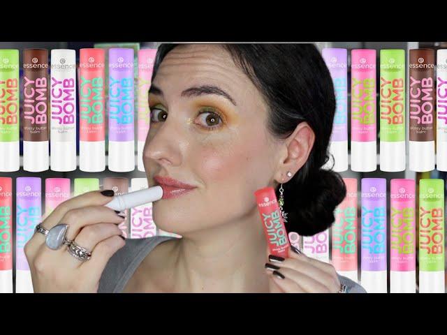 Essence JUICY BOMB Glossy Butter Balm Lip Swatches + Review