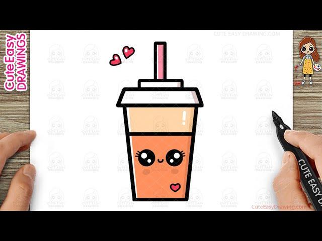 How to Draw a Cute Drink Simple & Easy for Kids